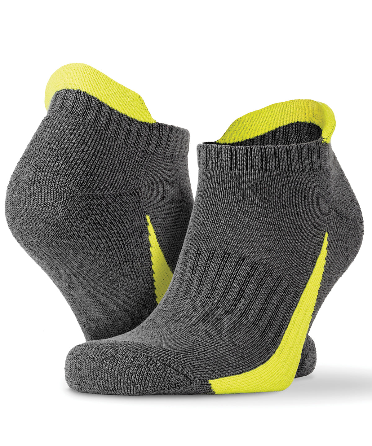 3-pack sports sneaker socks - Grey/Lime