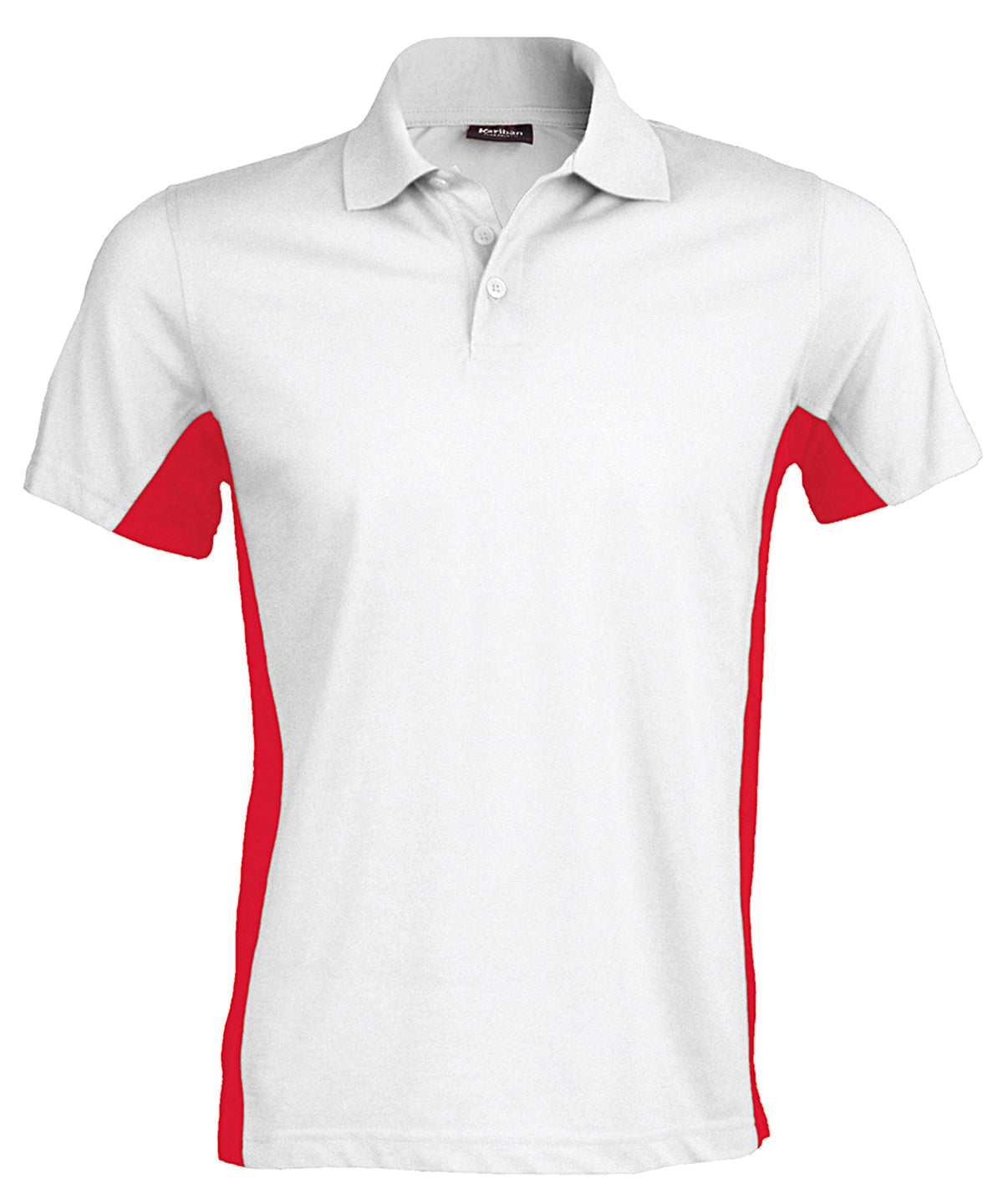 Flags short sleeve bi-colour polo shirt - White/Red