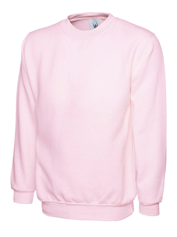 Ladies Deluxe Crew Neck Sweatshirt - Pink