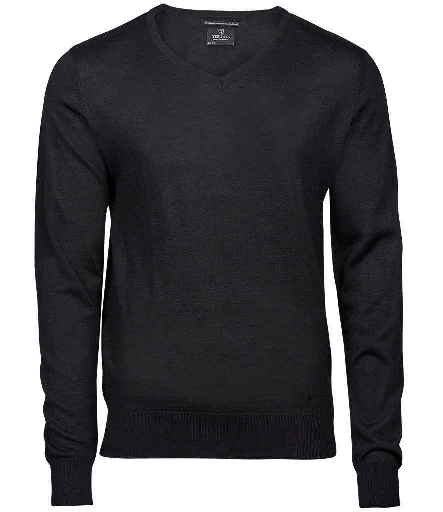 Tee Jays Merino Blend V Neck Sweater - Black