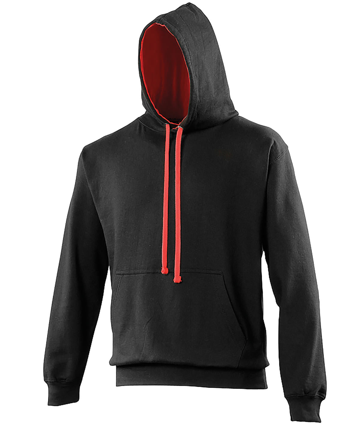 Varsity hoodie - Jet Black/Fire Red