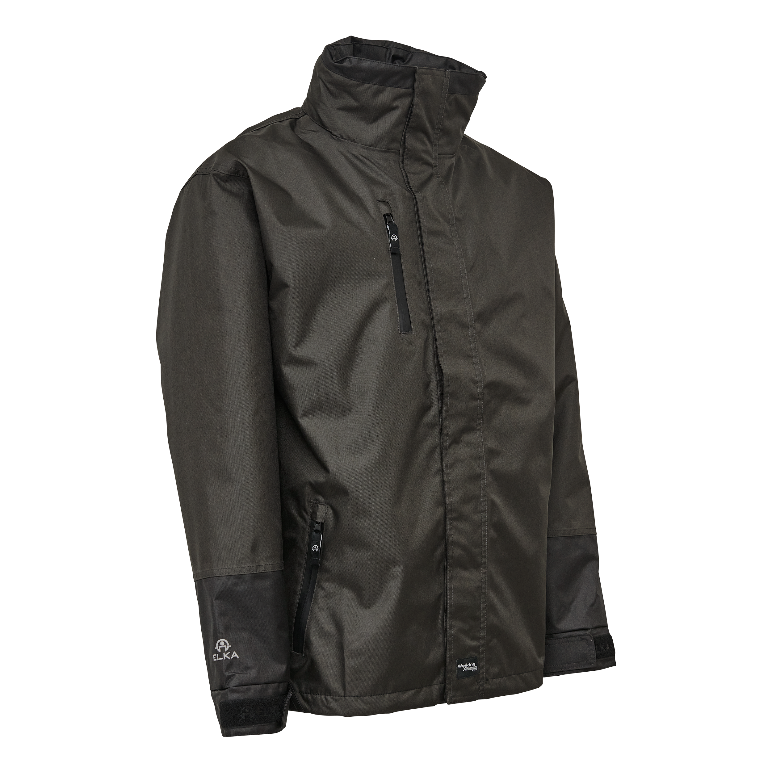 Working Xtreme Rain Jacket with 2-way Zipper - Grey/Black