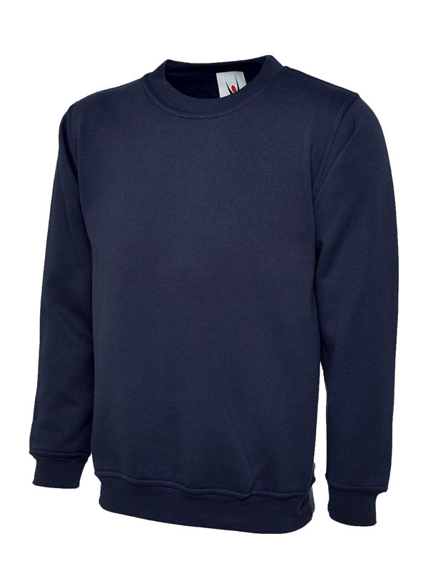 Ladies Deluxe Crew Neck Sweatshirt - Navy