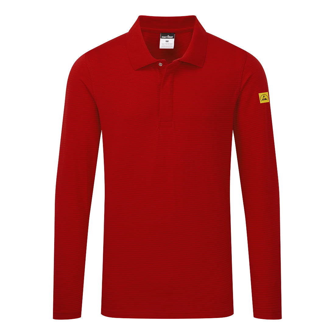 Anti-Static ESD Polo L/S - Deep Red