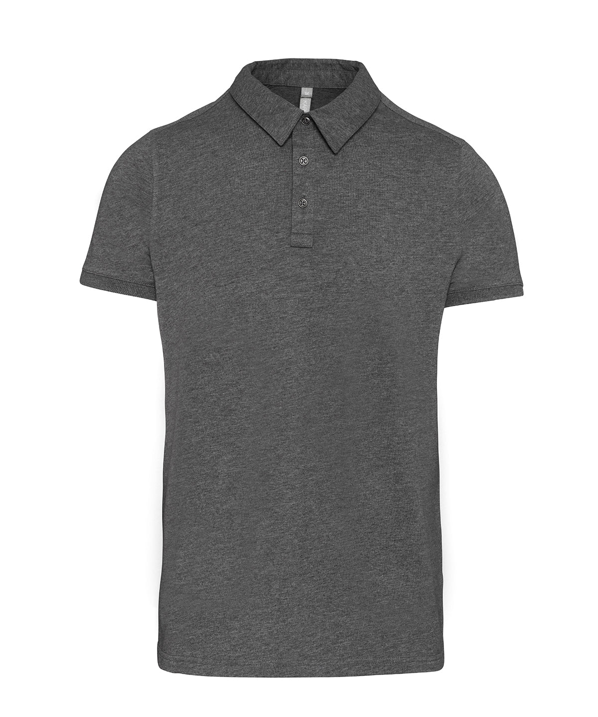 Jersey knit polo shirt - Grey Heather