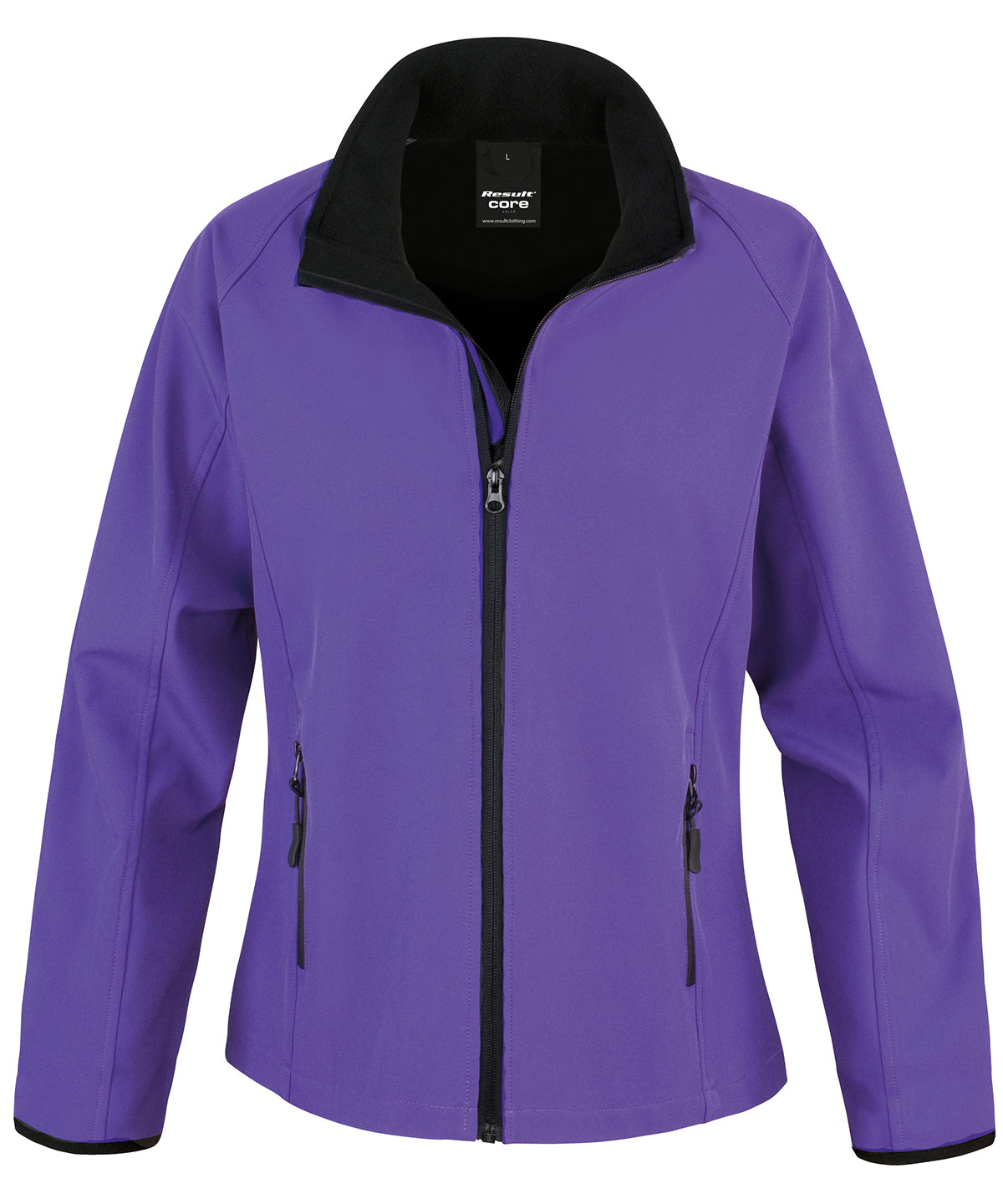 Women's Core printable softshell jacket - Purple/Black