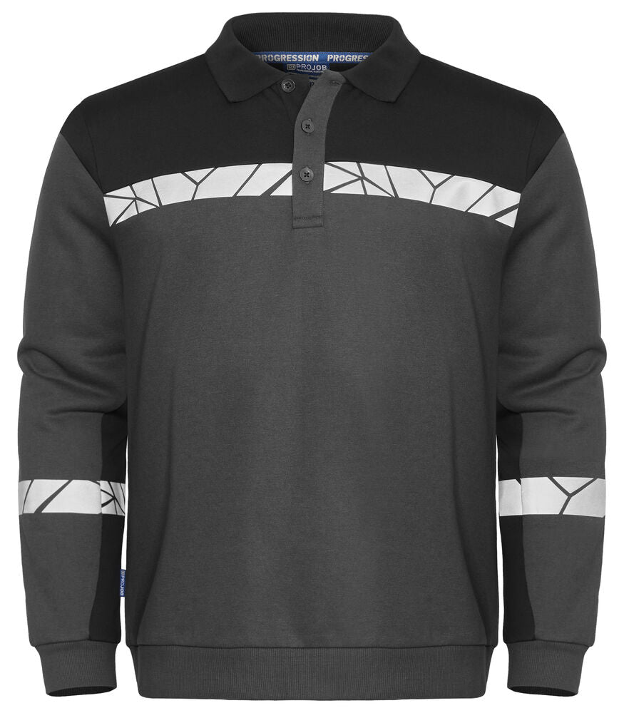 7100 POLO SWEATSHIRT
7100 POLO SWEATSHIRT 9910-VIZ - Grey/Black