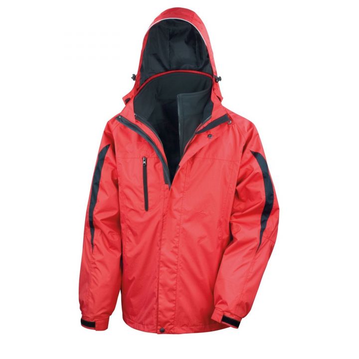 3-in-1 journey jacket with softshell inner - Red/Black