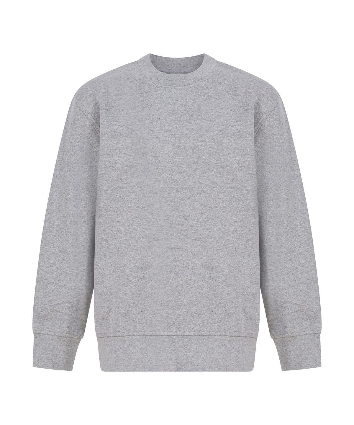 Kids sustainable fashion curved hem sweatshirt - Heather Grey