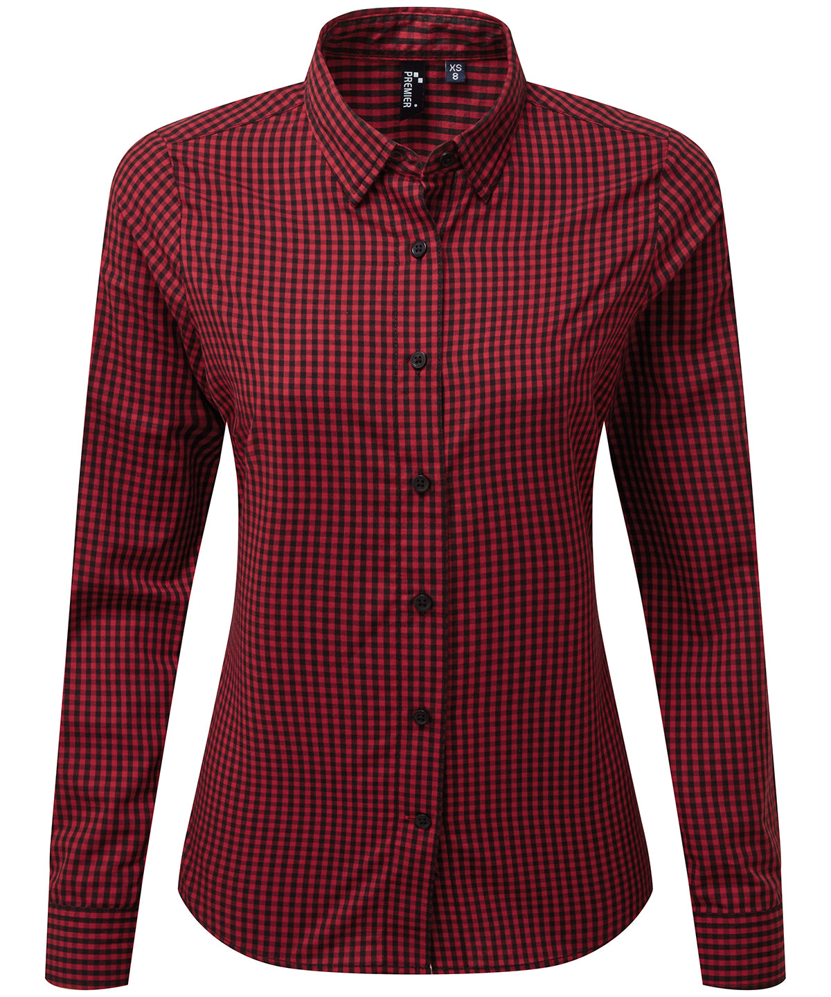 Women's Maxton check long sleeve shirt - Black/ Red