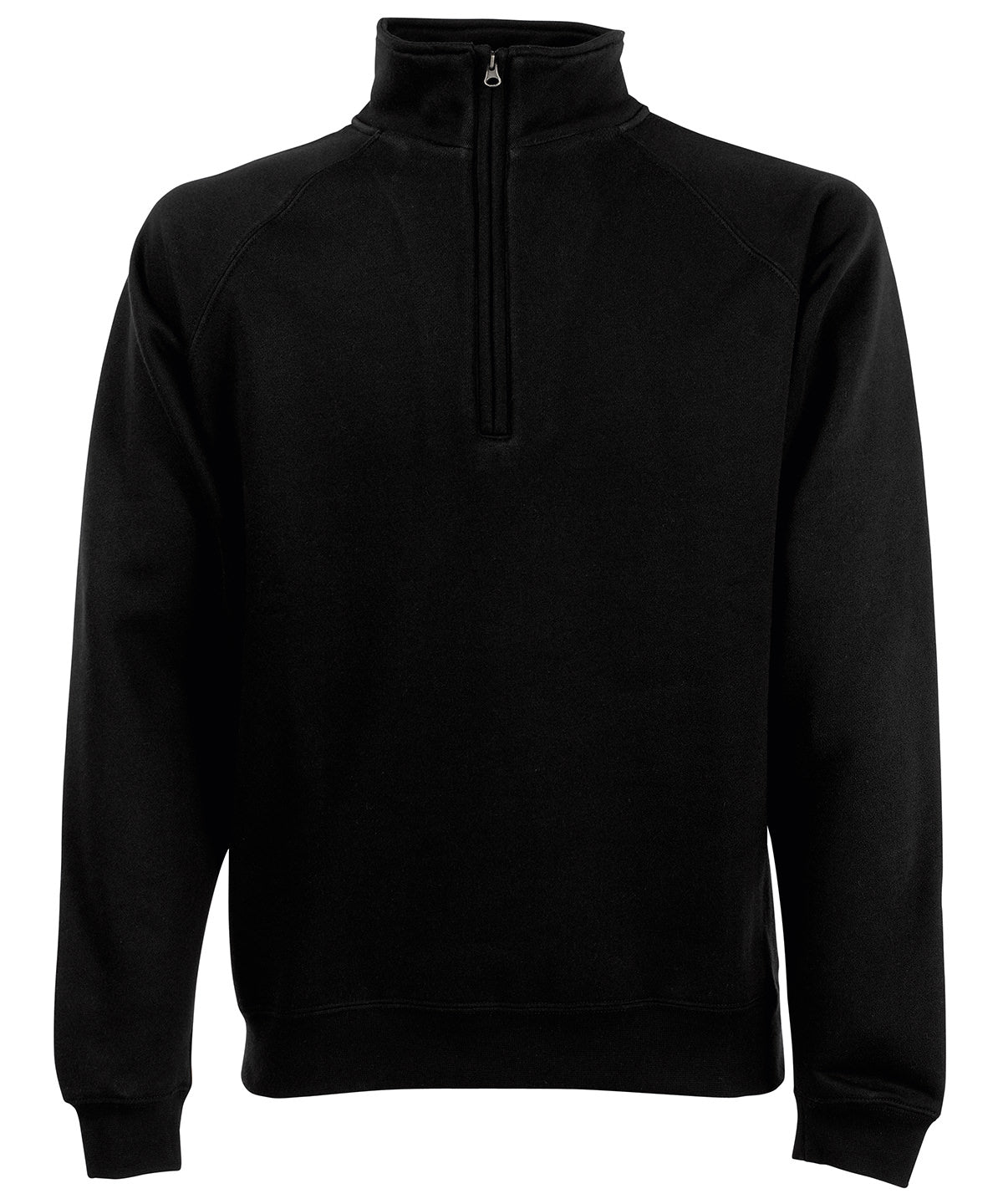 Premium 70/30 zip-neck sweatshirt - Black
