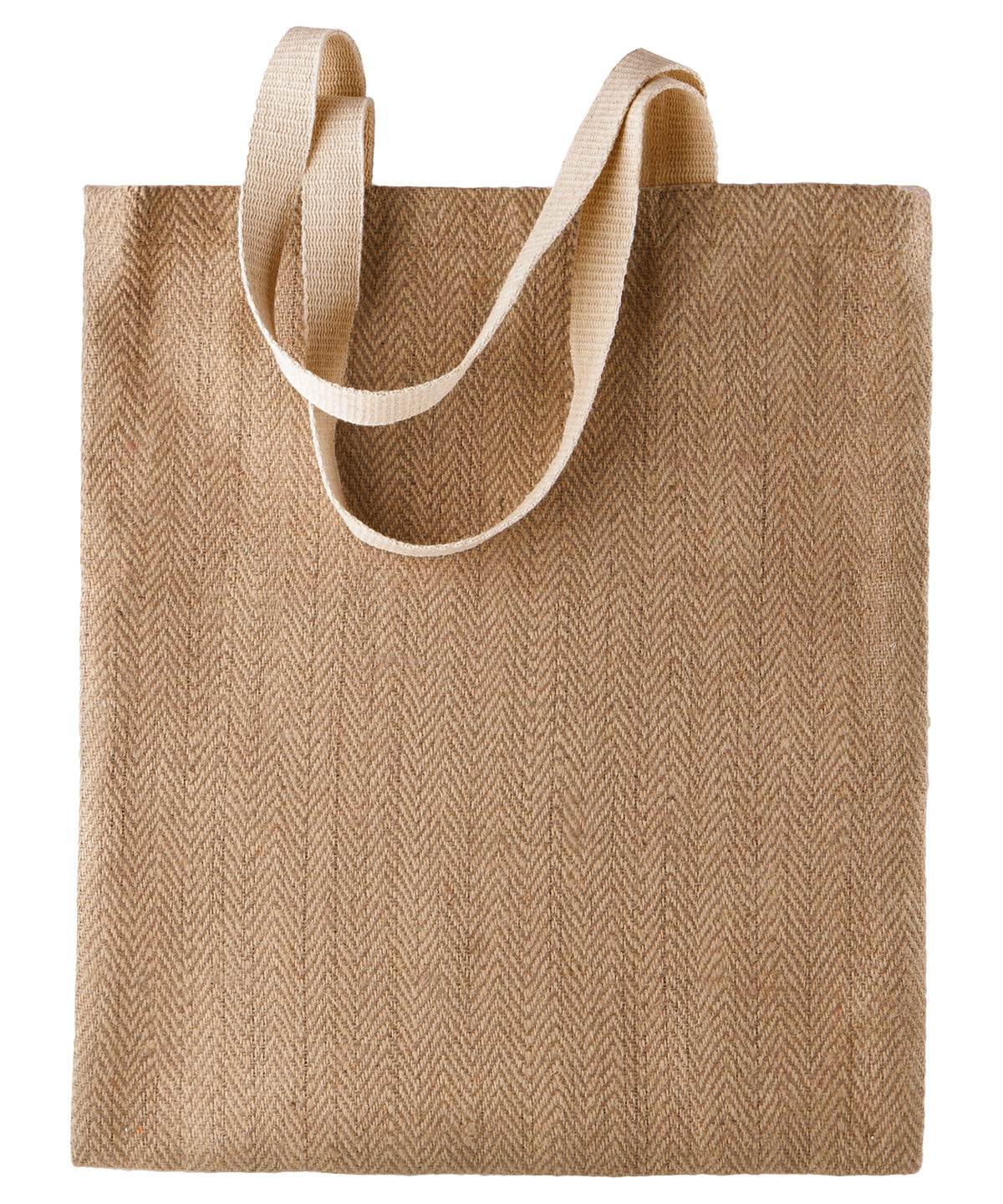 100% natural yarn dyed jute bag - Natural/Cappucino