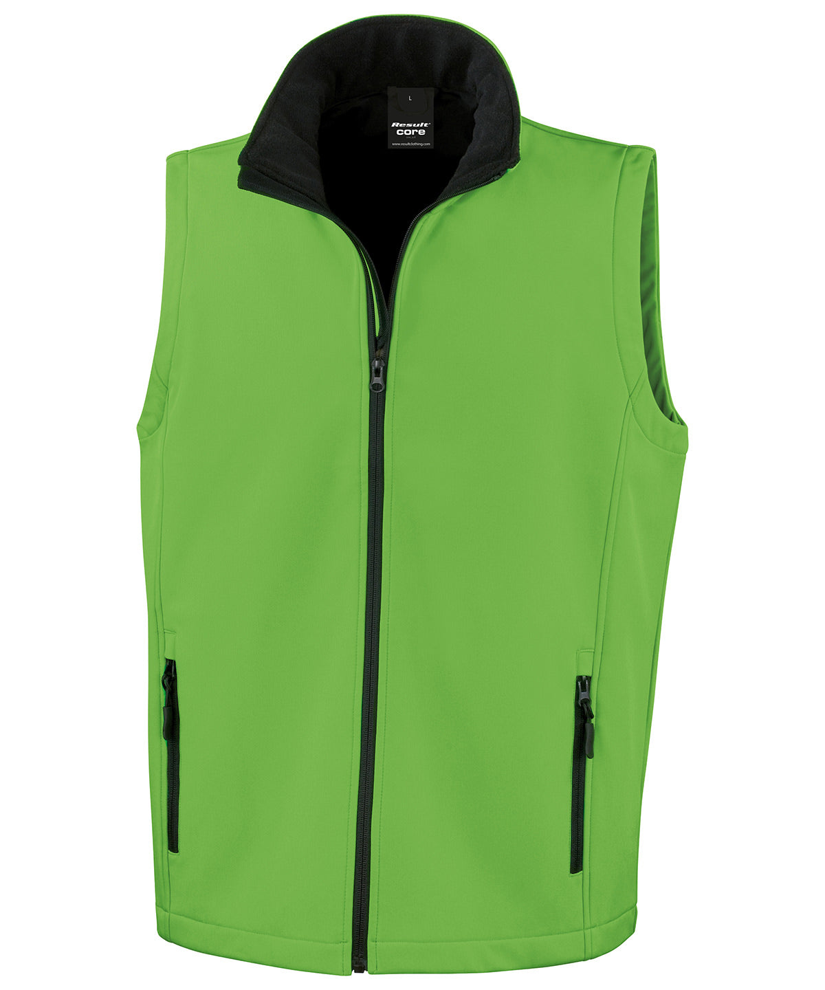Printable softshell bodywarmer - Vivid Green/Black
