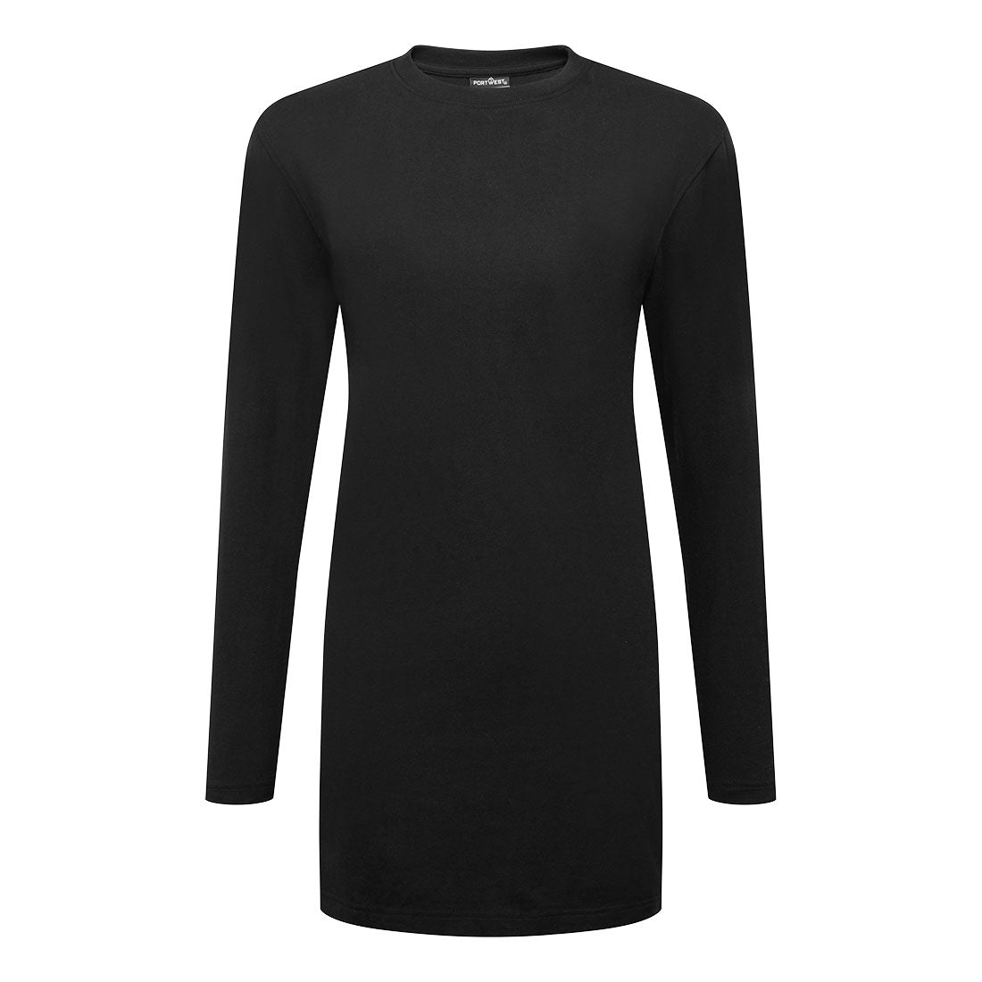 Women's Cotton Relaxed Fit T-Shirt L/S - Black