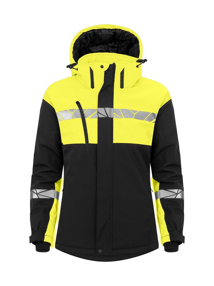 7418 SOFTSHELL JACKET PADDED, WOMEN
7418 SOFTSHELL JACKET PADDED, WOMEN 9910-VIZ - Black/Yellow