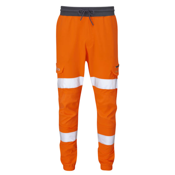 HAWKRIDGE ISO 20471 Cl 1 Jog Trouser - HV Orange (SHORT)