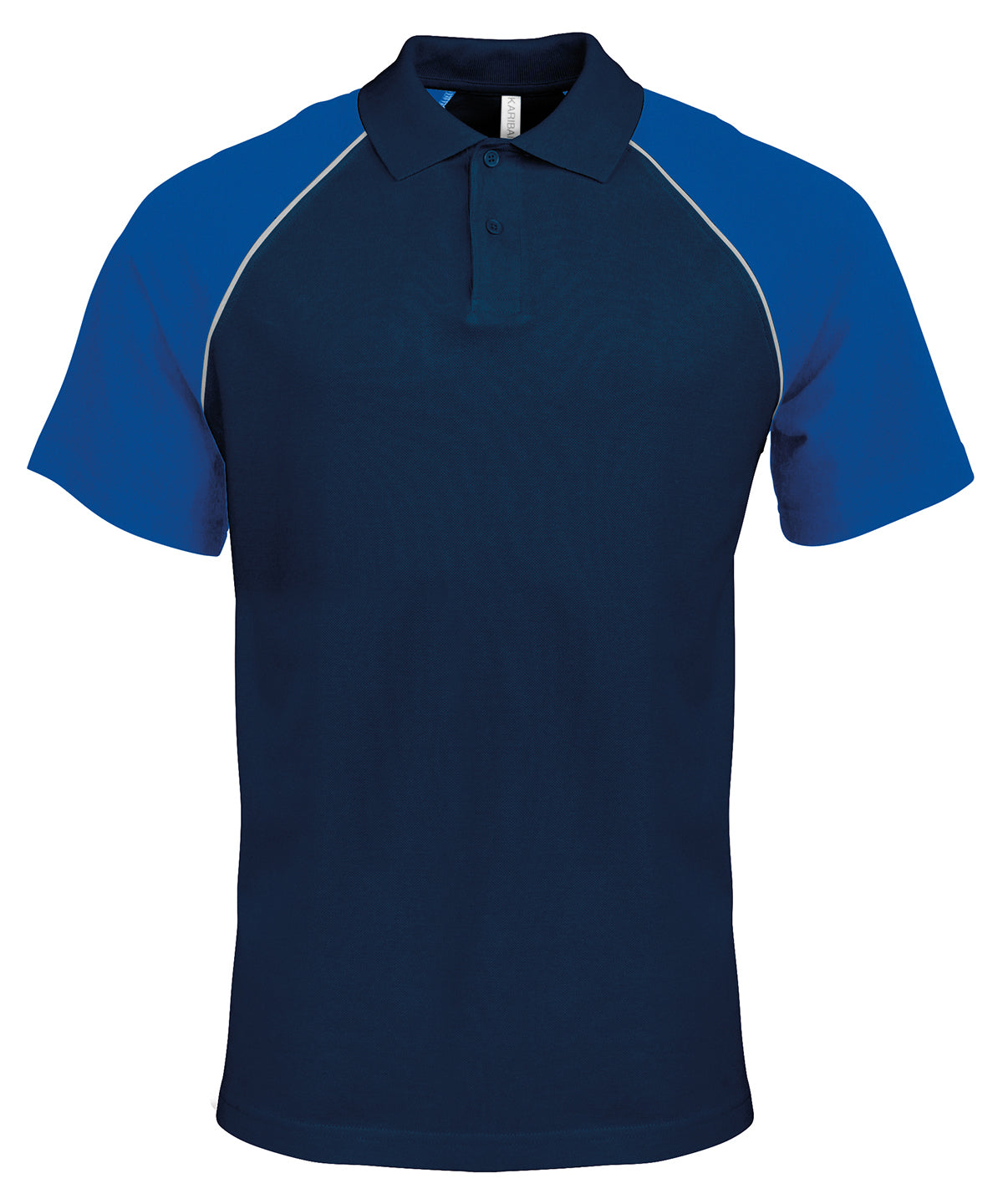 Polo baseball contrast polo shirt - Navy/Light Grey/Royal