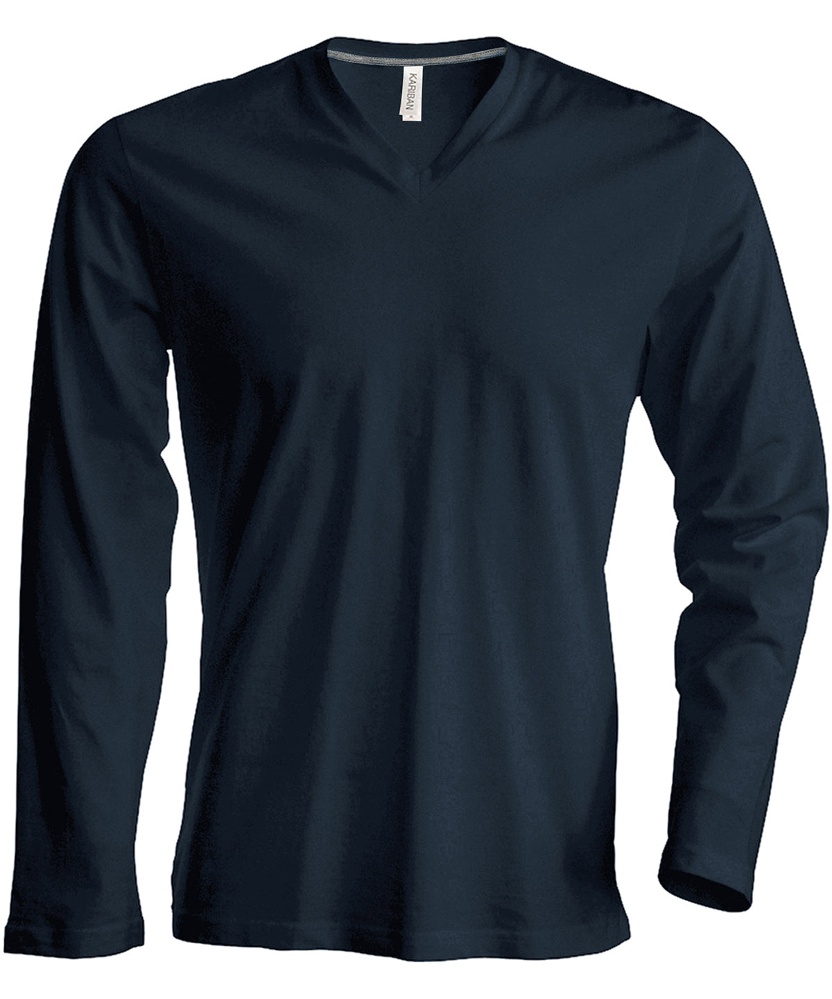 Men's long-sleeved V-neck T-shirt - Dark Grey