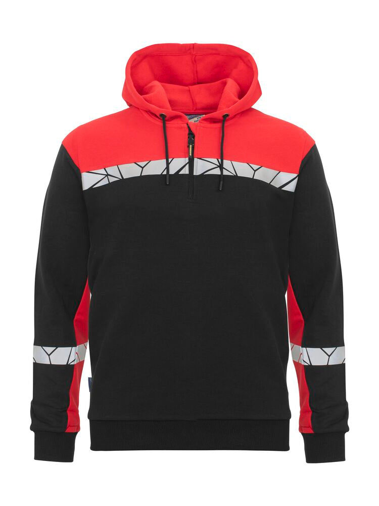 7104 HOODJACKET 1/2 ZIP
7104 HOODJACKET 1/2 ZIP 9910-VIZ - Black/Red