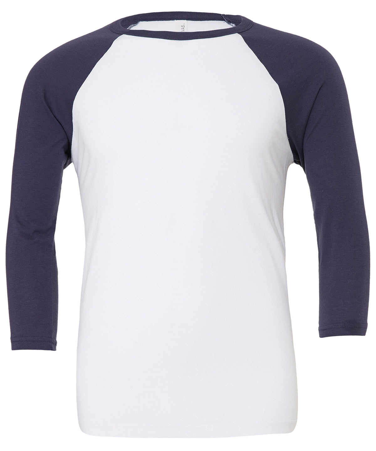 Unisex triblend ¾ sleeve baseball t-shirt - White/Navy