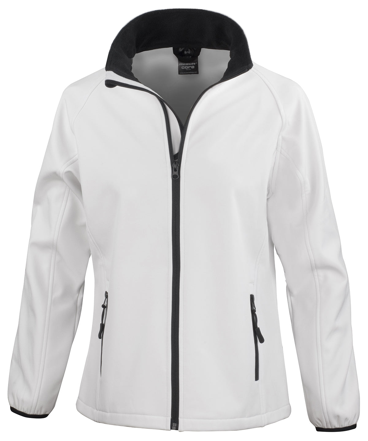 Women's Core printable softshell jacket - White/Black