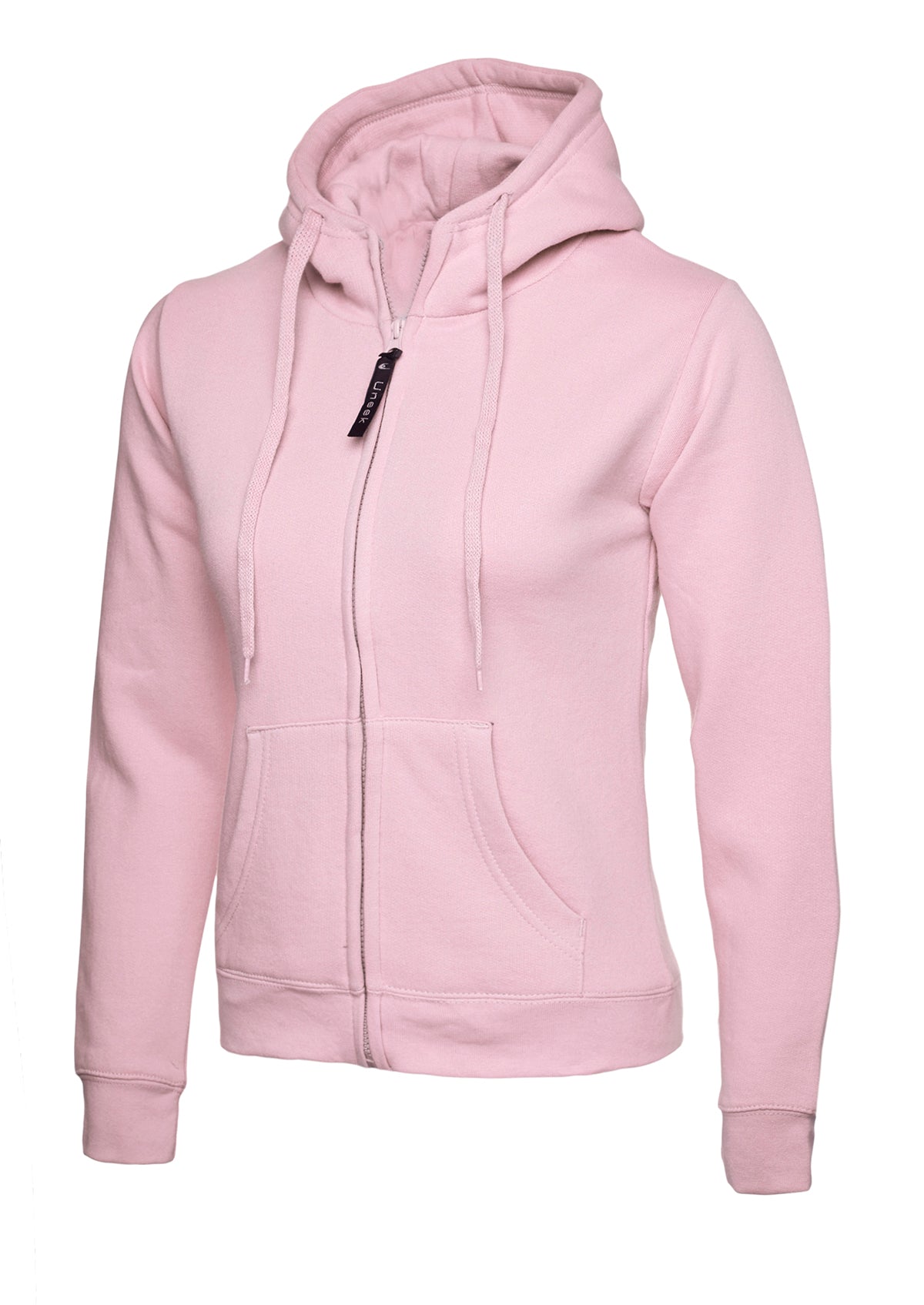 Ladies Classic Full Zip Hooded Sweatshirt - Pink