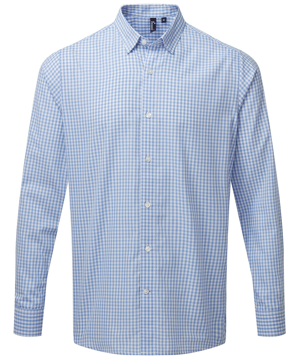 Maxton check long sleeve shirt - Light Blue/ White