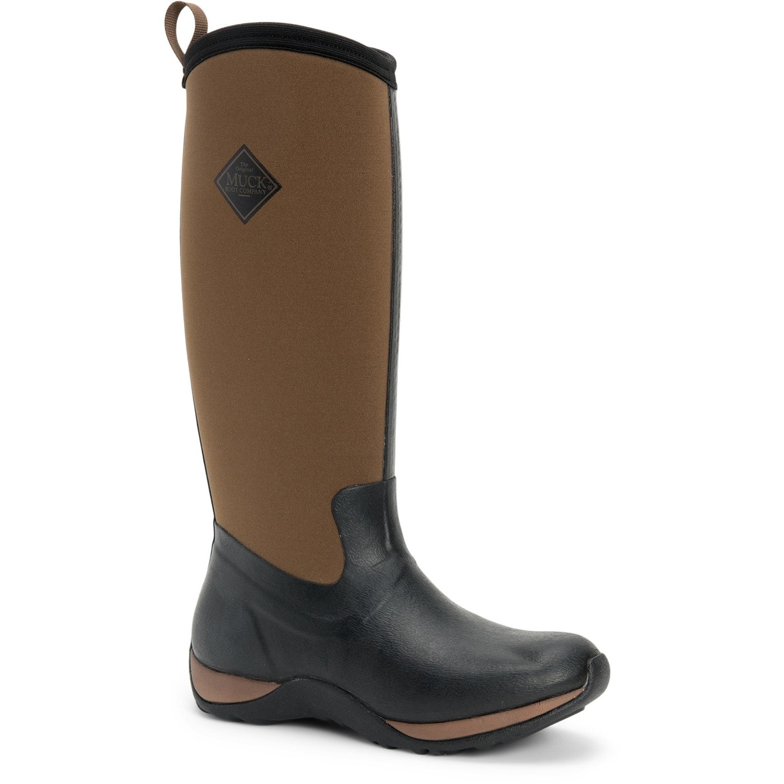 Arctic Adventure Pull On Wellington Boot - Black/Tan