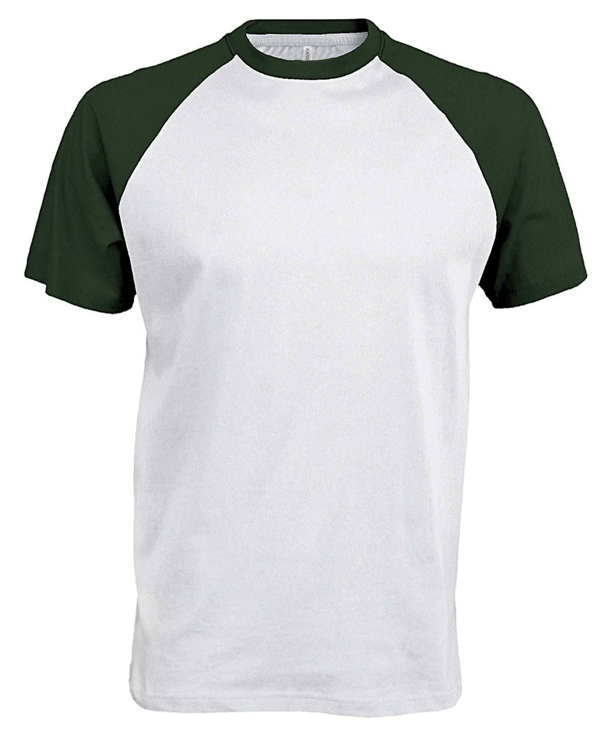 Baseball Short-sleeved two-tone T-shirt - White/Forest