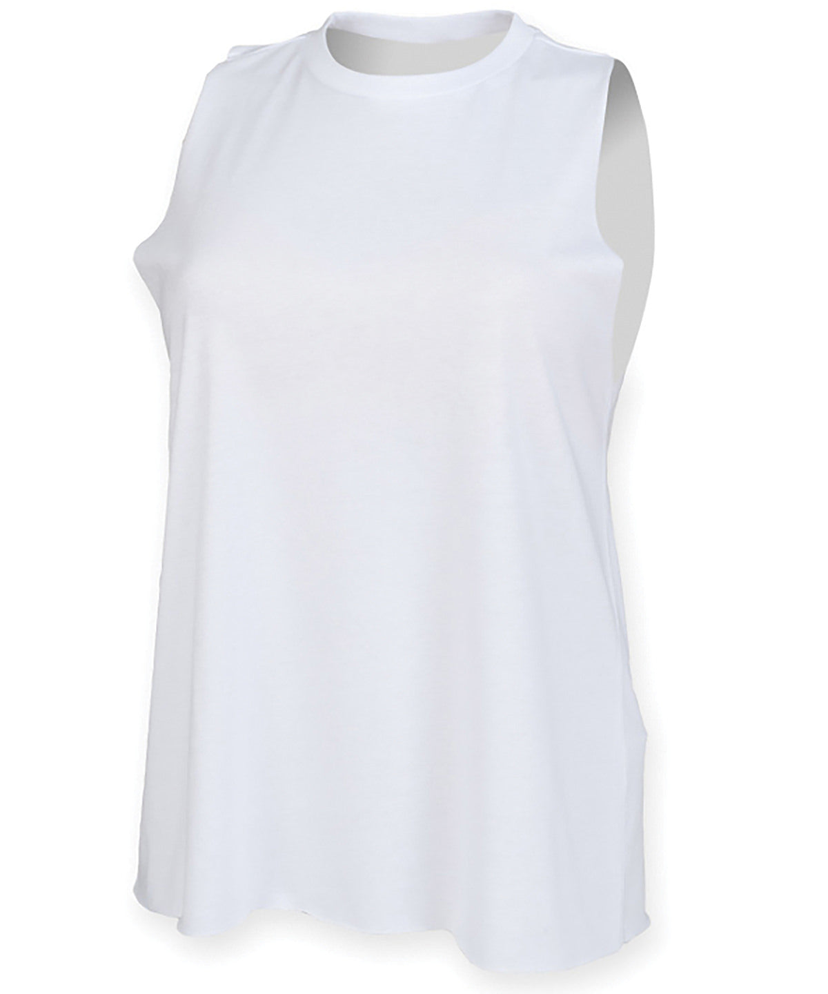 High neck vest - White