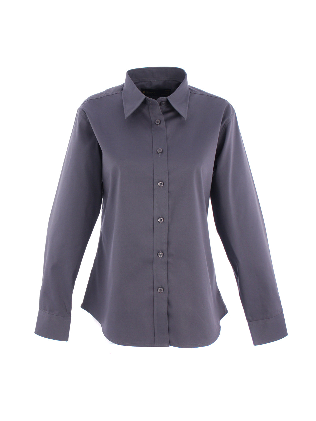 Ladies Pinpoint Oxford Full Sleeve Shirt - Charcoal