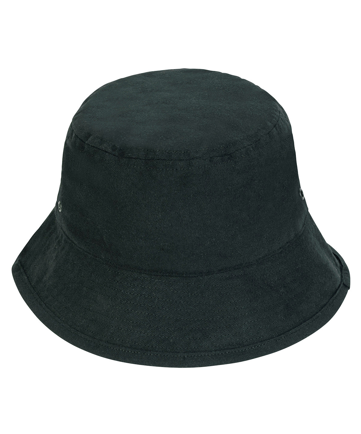 Bucket hat with metal eyelets (STAU893) - Black