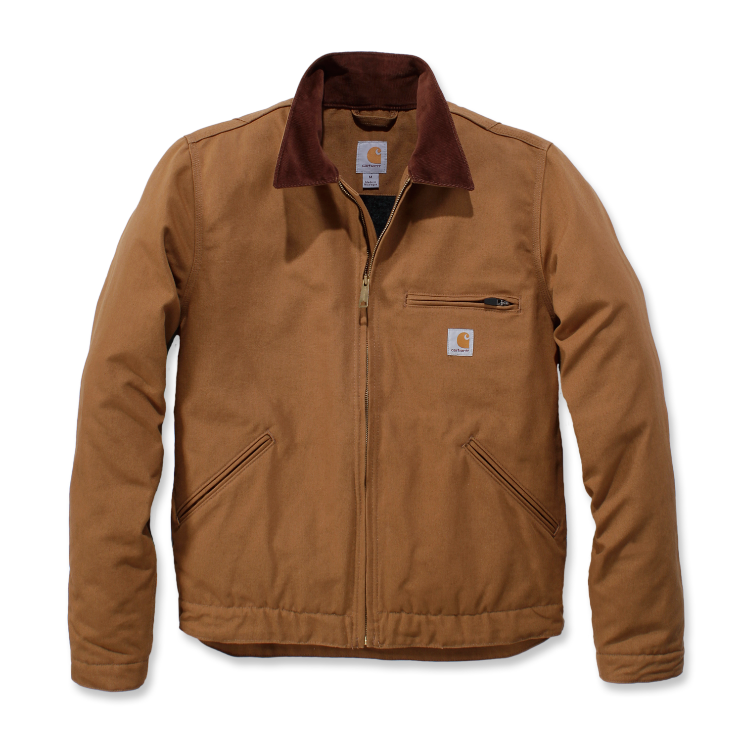 Relaxed Fit Duck Blanket Lined Detroit Jacket - Carhartt Brown