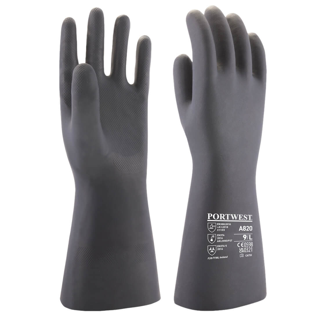 Neoprene Chemical Gauntlet - Black