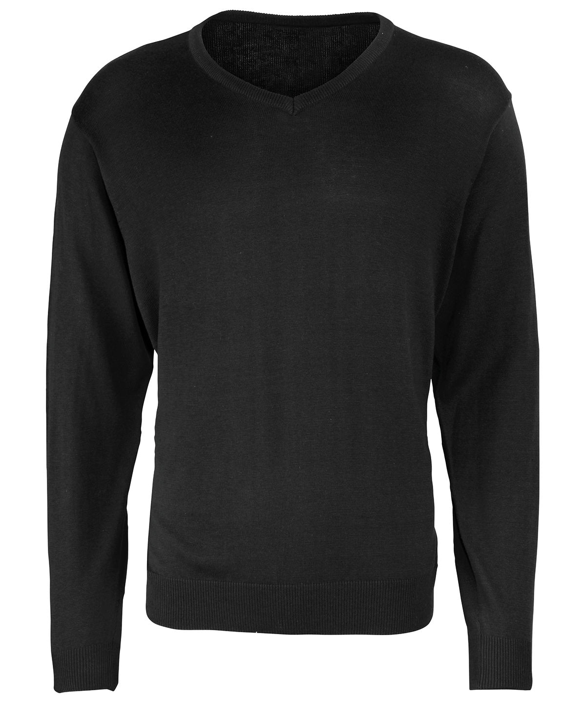 V-neck knitted sweater - Black