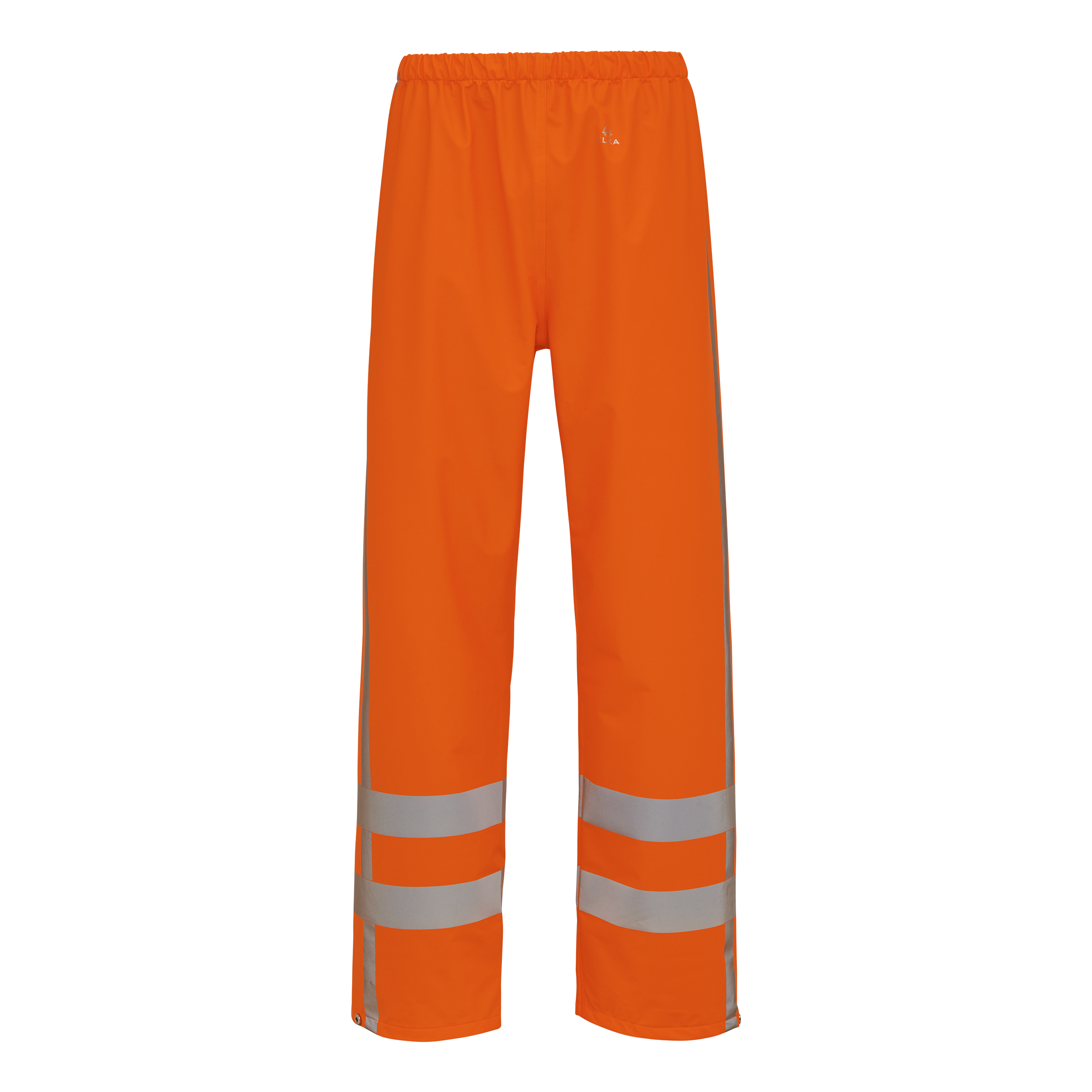 Dry Zone Visible Hi-Vis Rain Trousers with vertical reflective stripes - Fl. orange