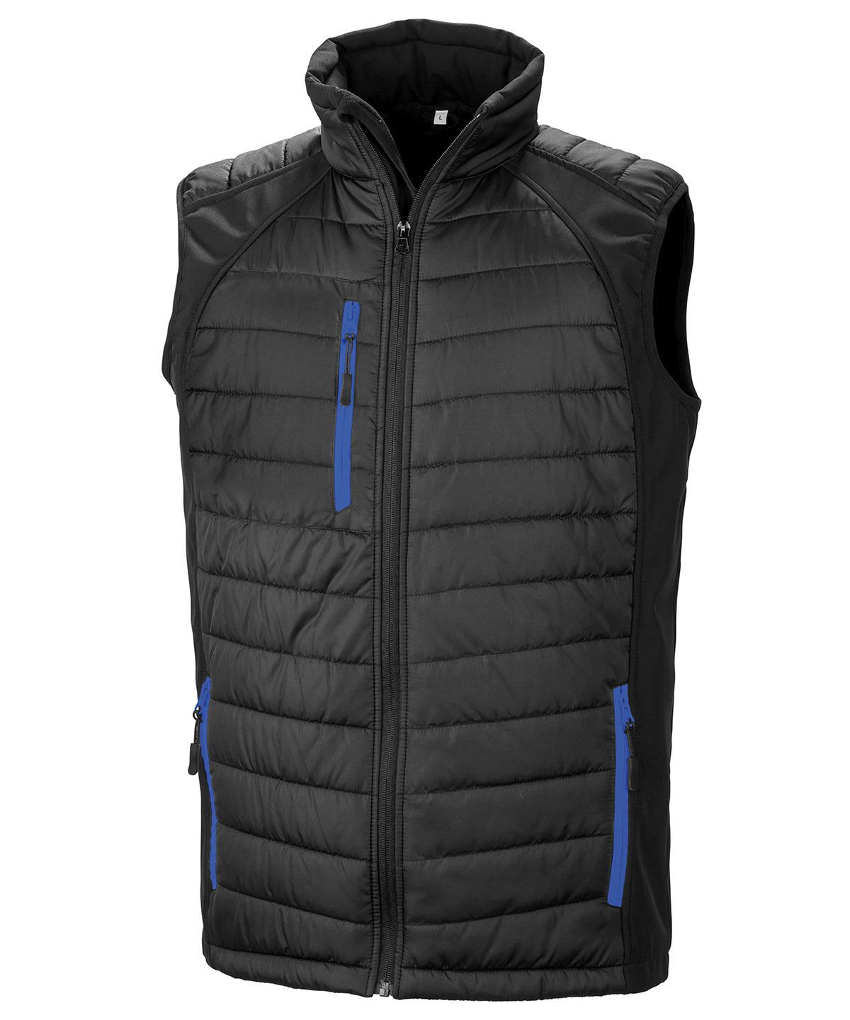 Compass Padded Softshell Gilet - Black/Royal