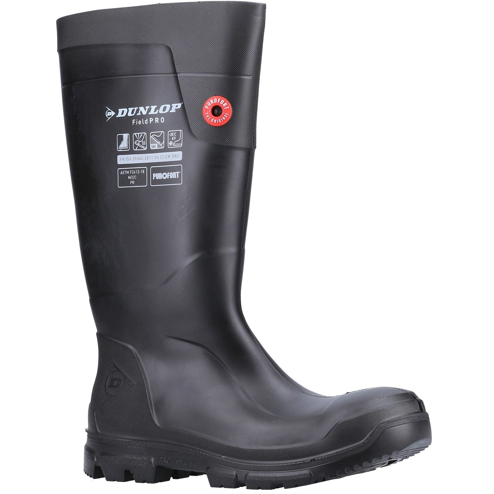 Purofort FieldPRO Full Safety Wellington - Black/Black