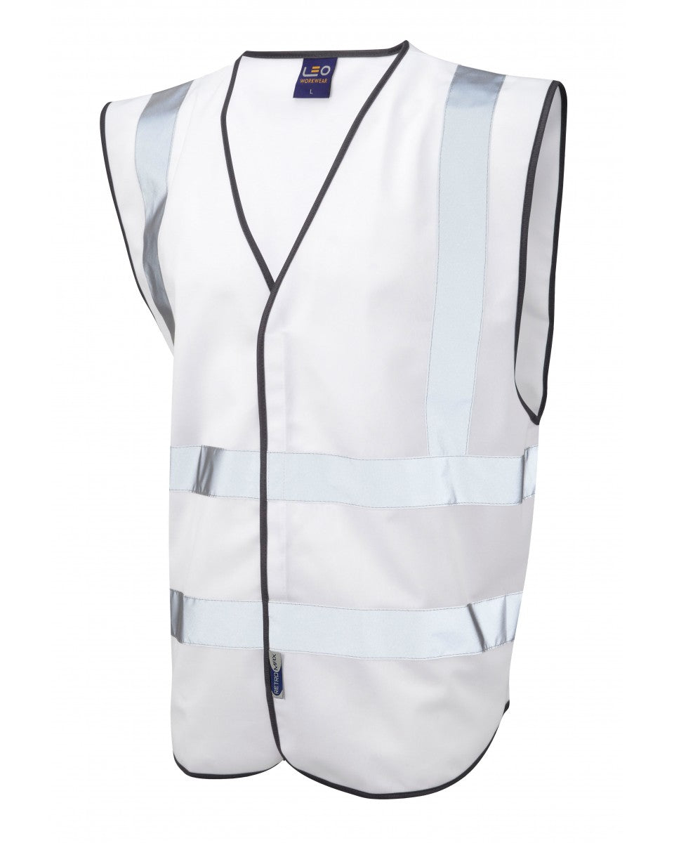 PILTON Coloured Reflective Waistcoat - White