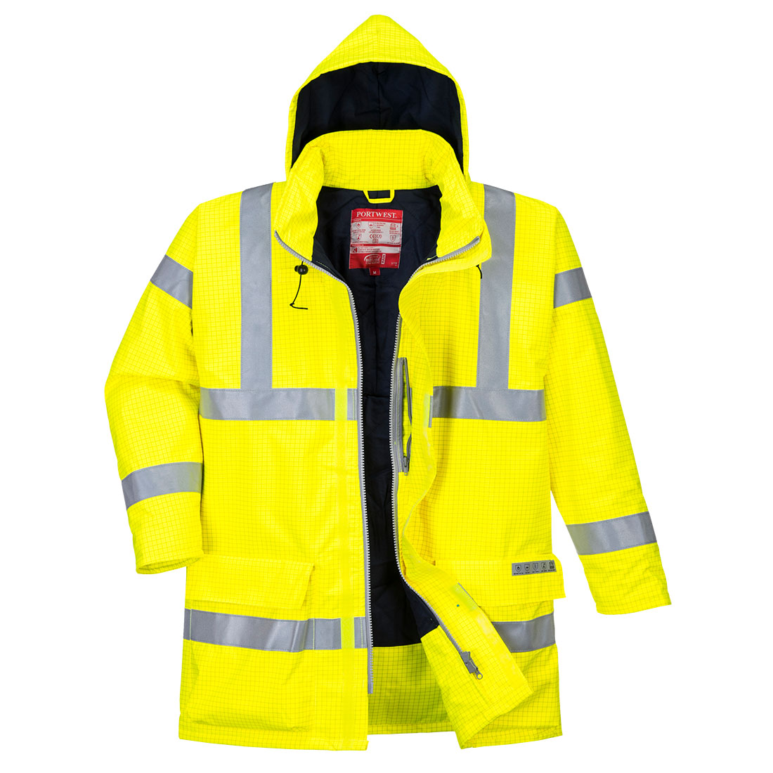 Bizflame Rain Hi-Vis Antistatic FR Jacket - Yellow