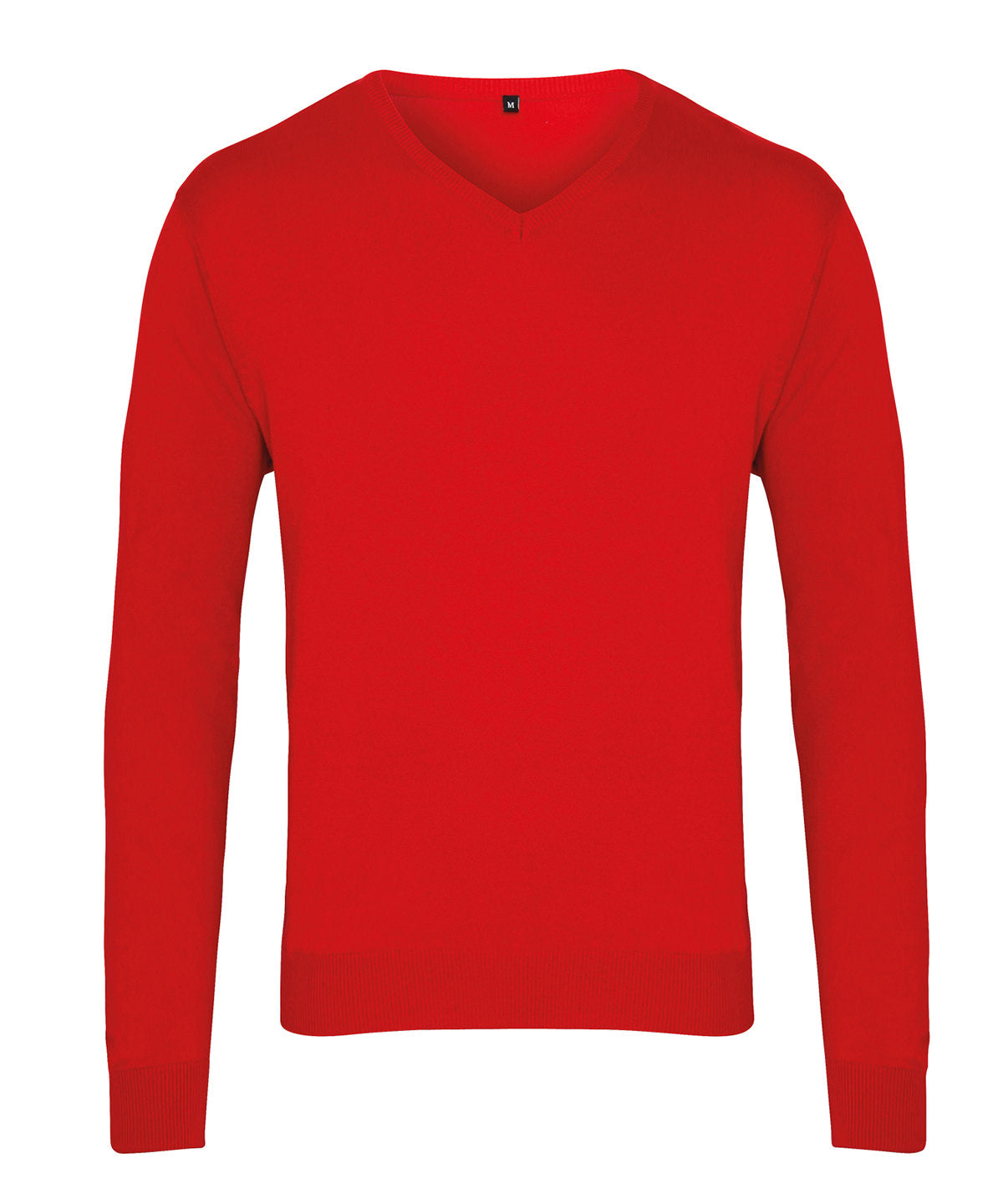 V-neck knitted sweater - Red