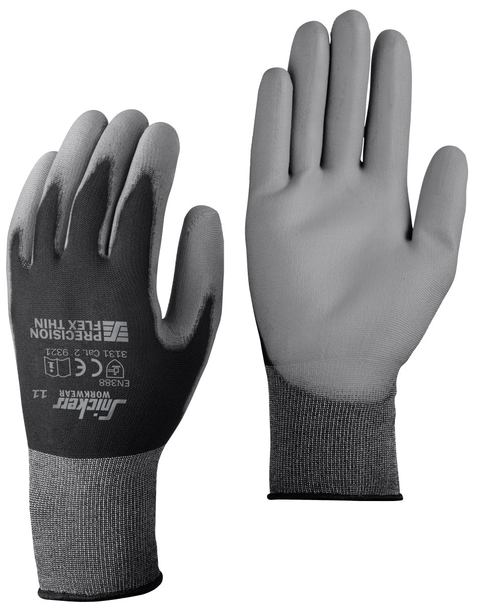 Precision Flex Light Gloves - Black/Rock Grey - 0448