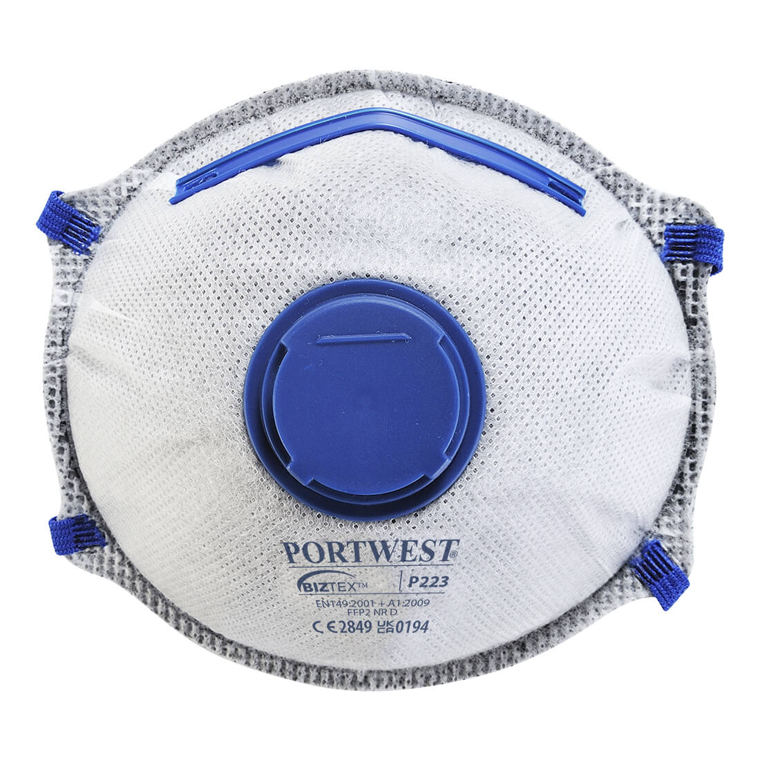 FFP2 Carbon Valved Dolomite Respirator - White
