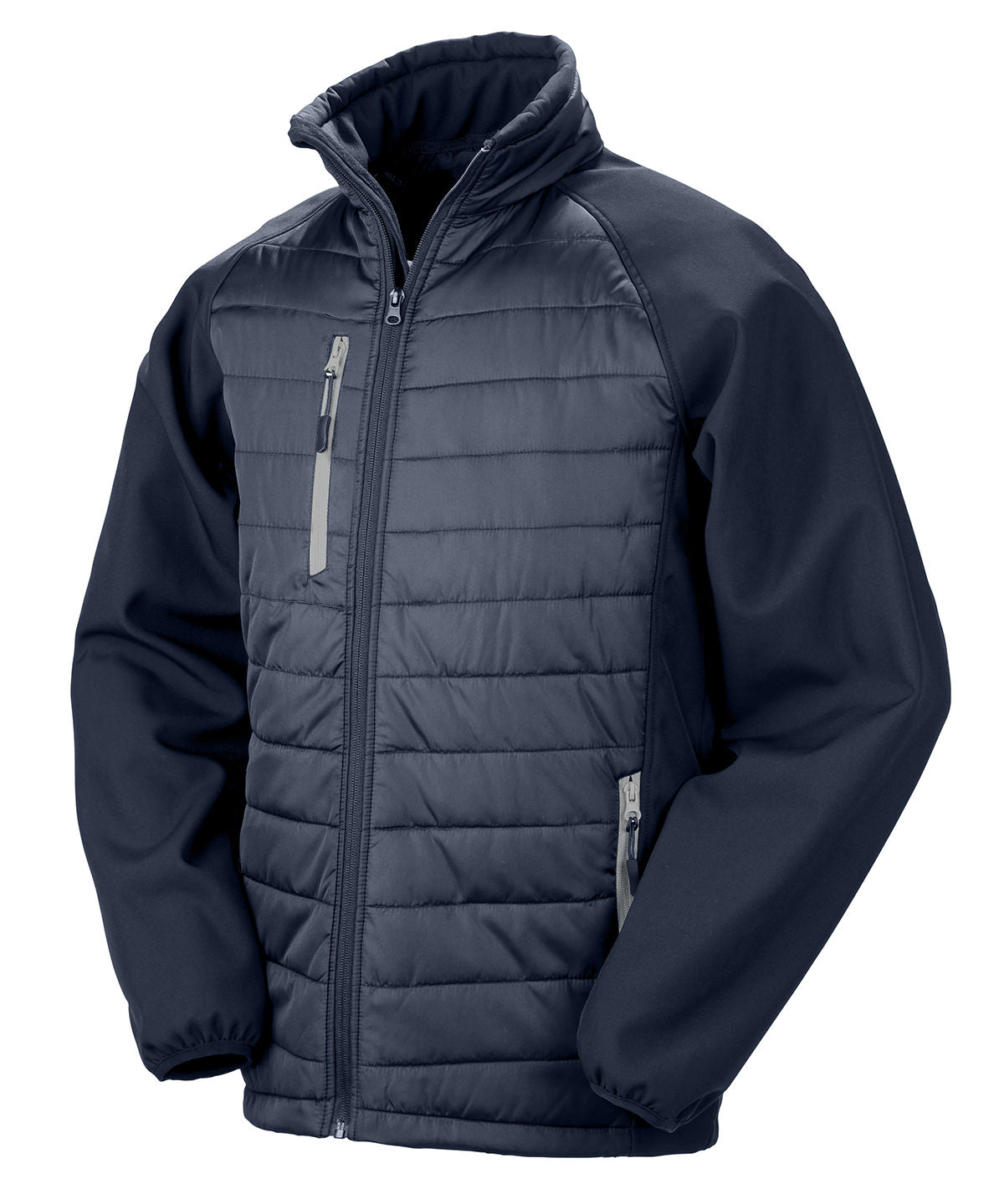 Compass padded softshell jacket - Navy/Grey