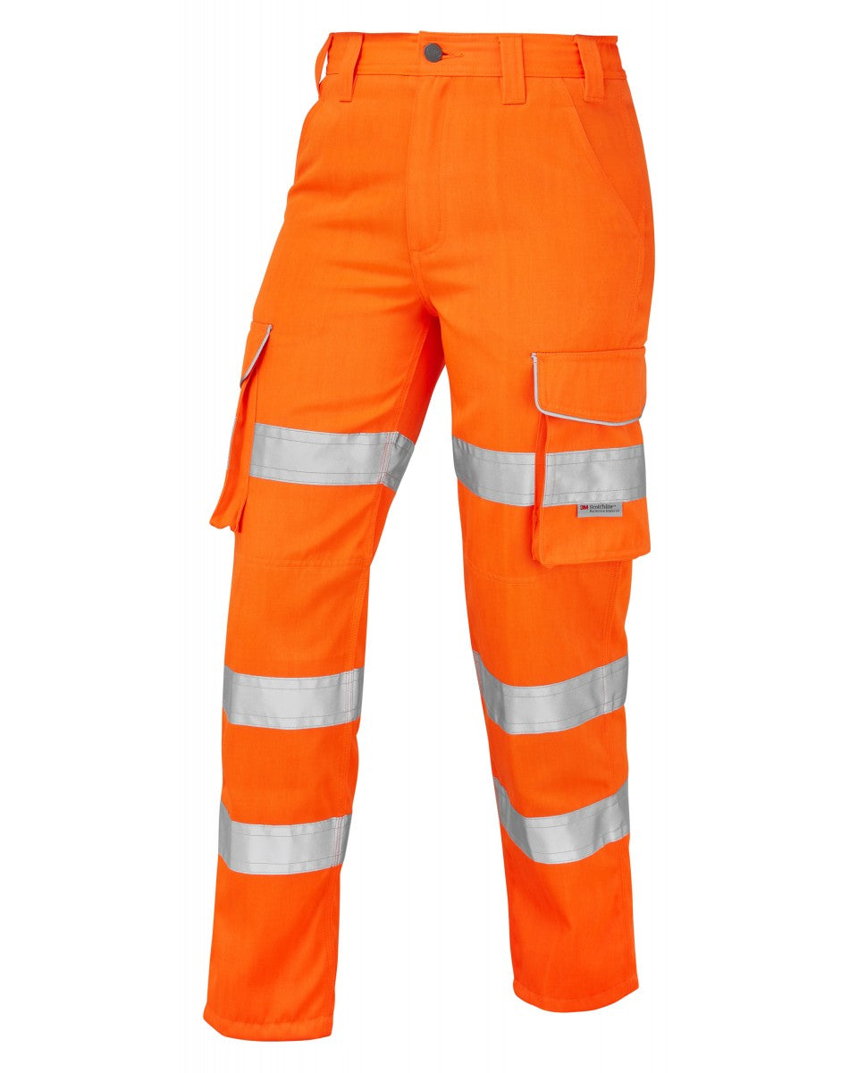 PENNYMOOR ISO 20471 Cl 2 Poly/Cotton Women's Cargo Trouser - HV Orange