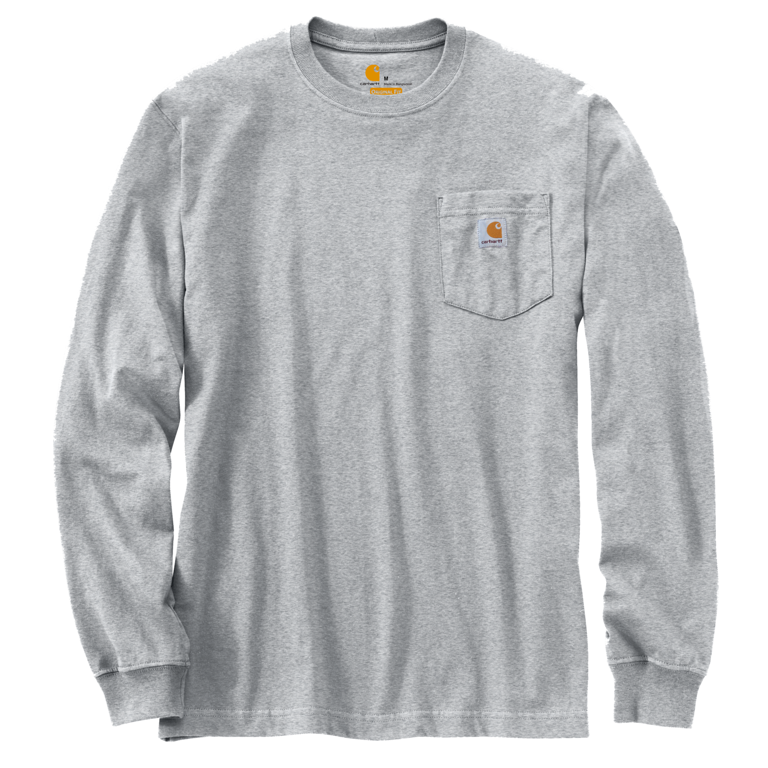 Loose Fit Heavyweight Long-Sleeve Pocket T-Shirt - Heather Gray