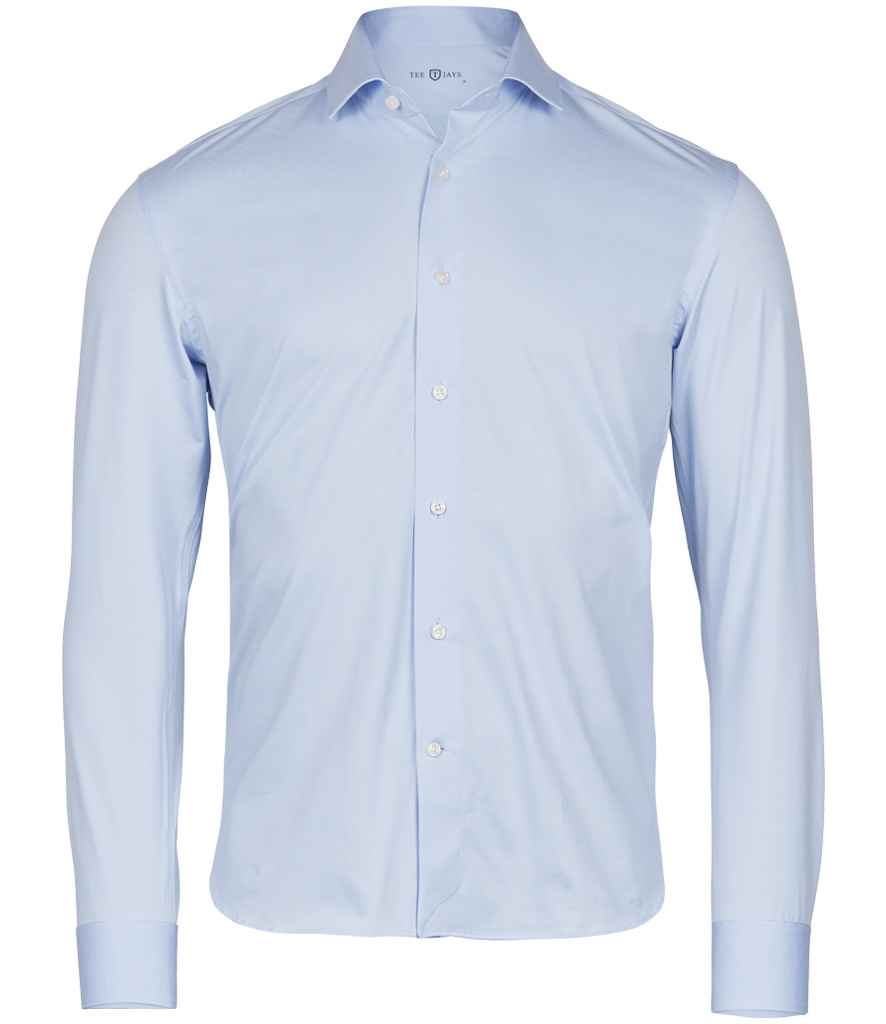 Tee Jays Active Stretch Long Sleeve Shirt - Light Blue