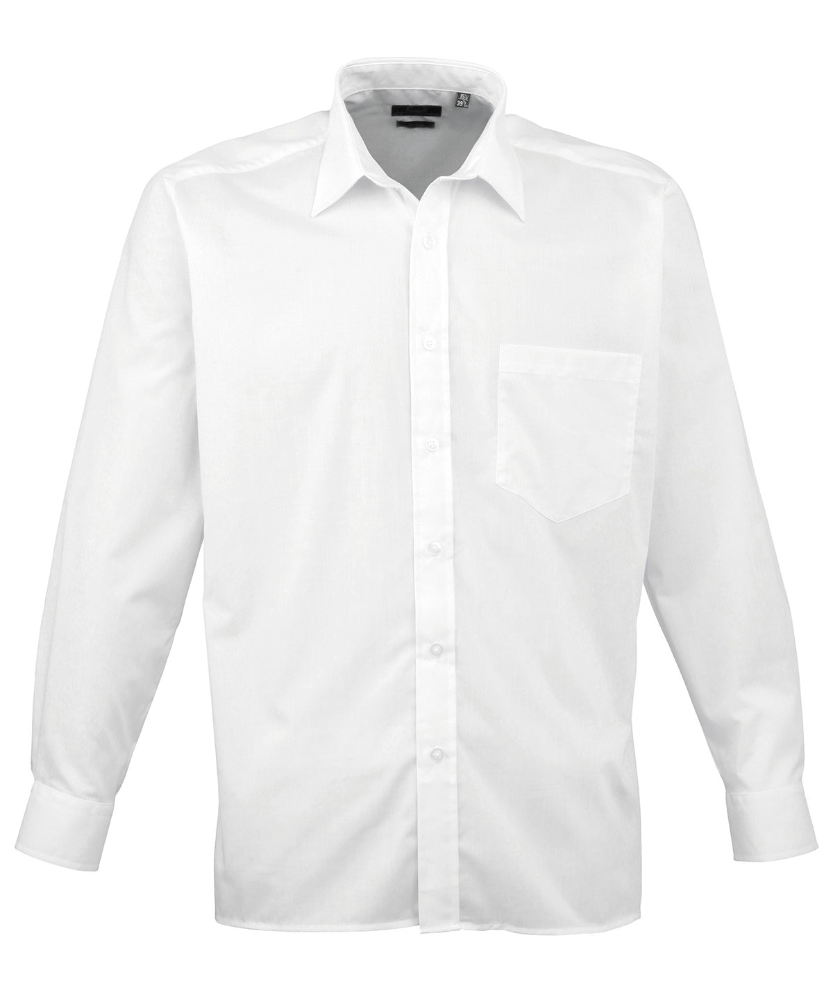 Long sleeve poplin shirt - White