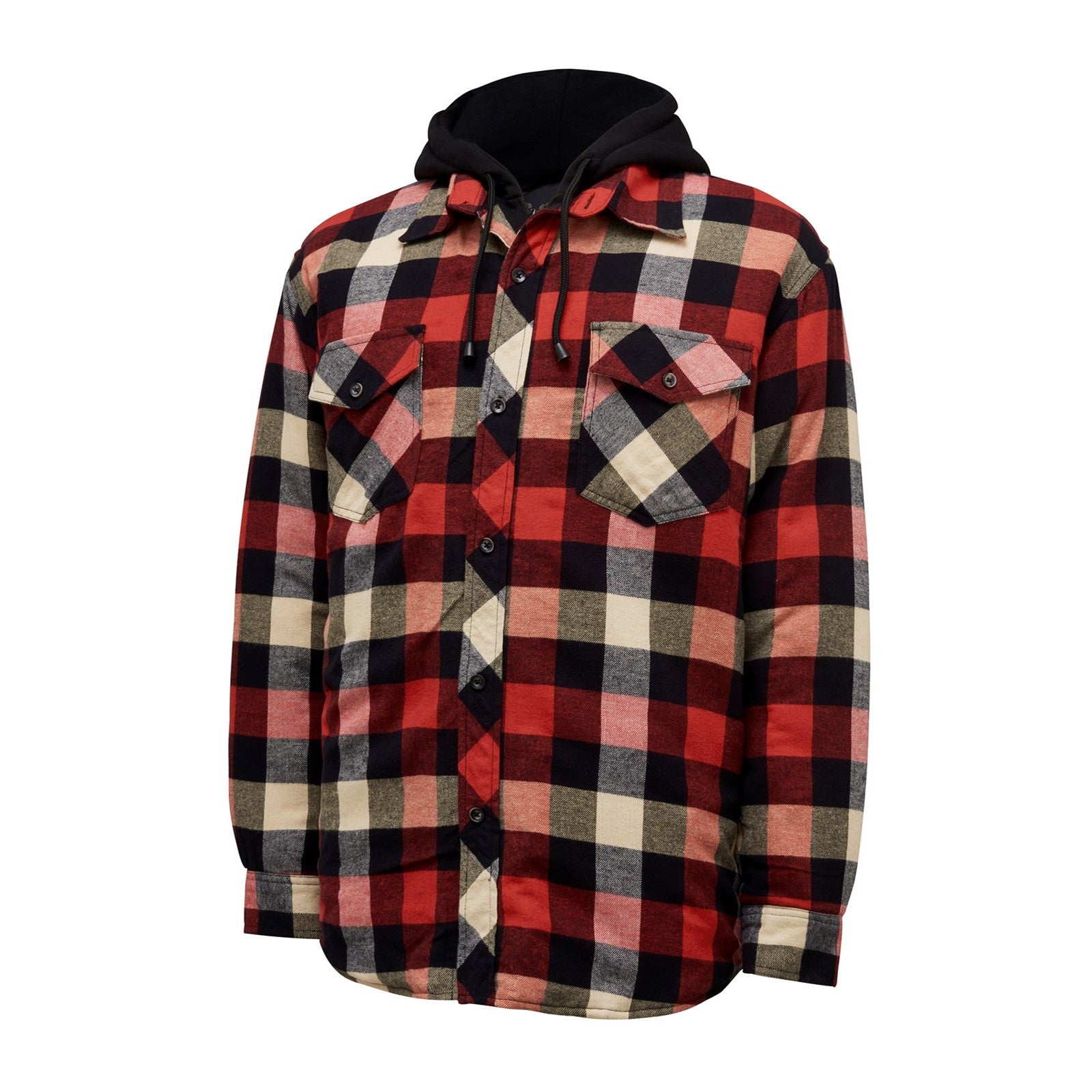 Quilted Flannel Shacket - Red