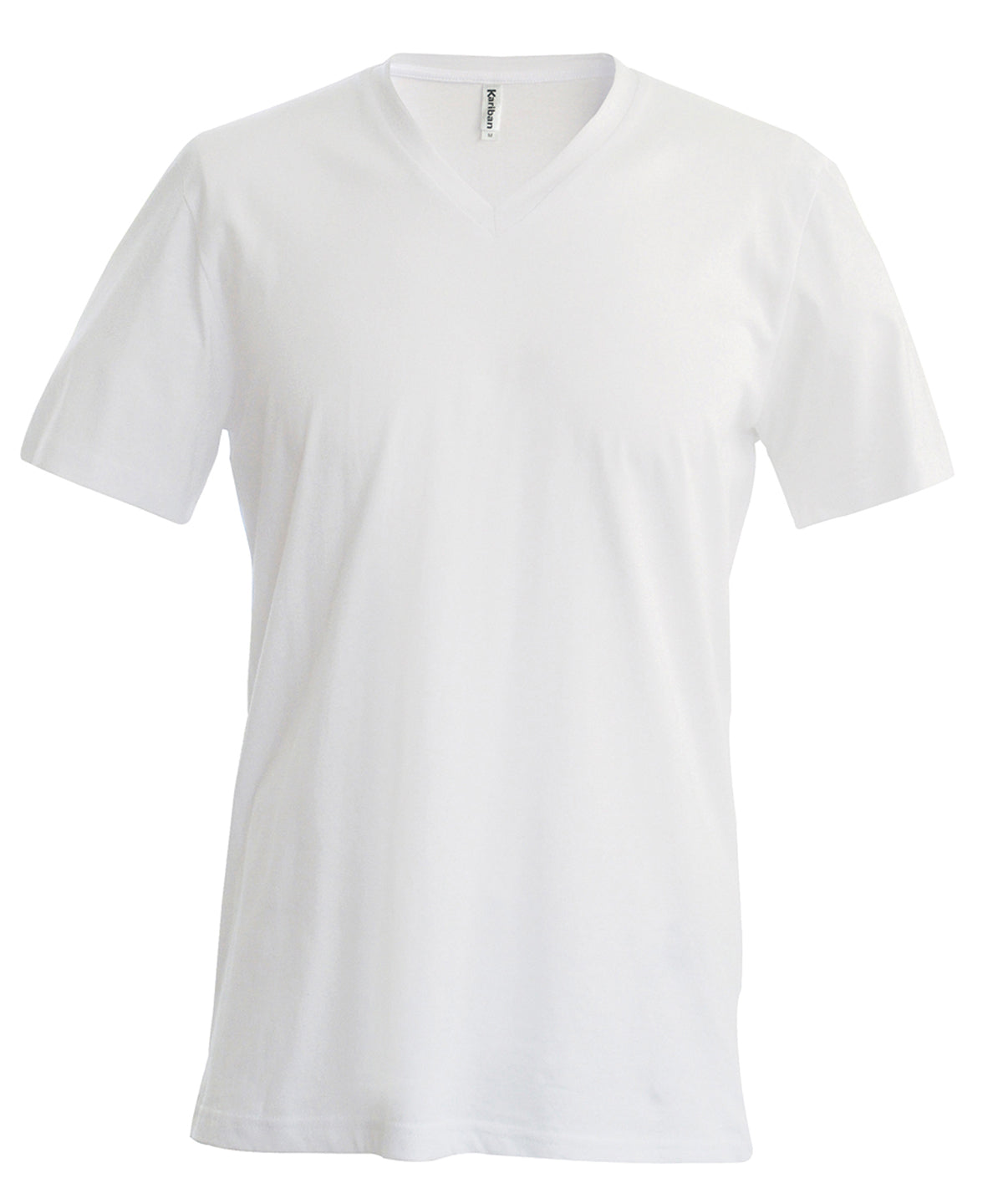 Men's short-sleeved V-neck T-shirt - White